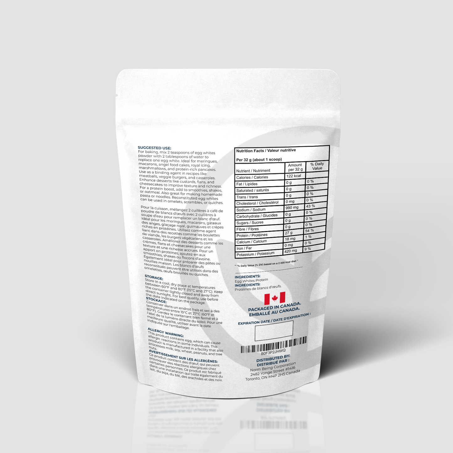 Egg White Protein Powder 500g/17.6 OZ
