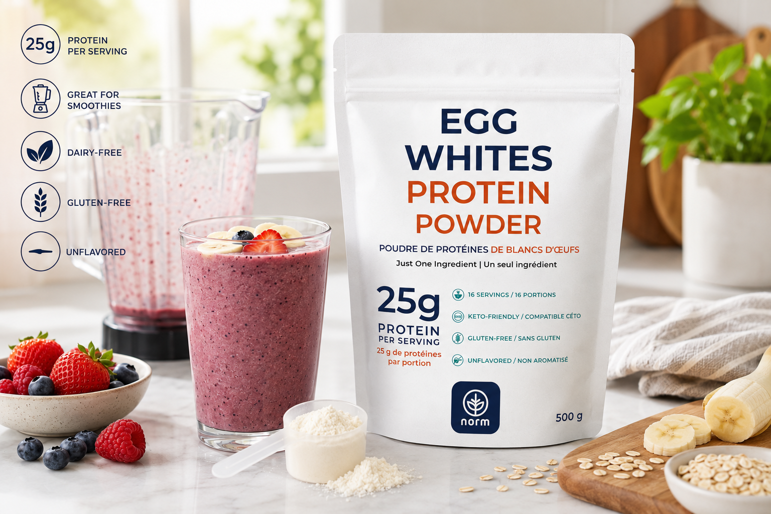Egg White Protein Powder 500g/17.6 OZ